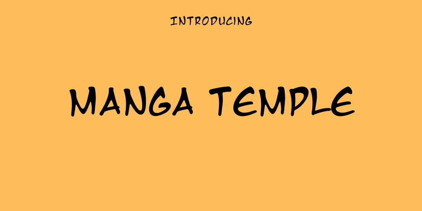 Manga Temple Font