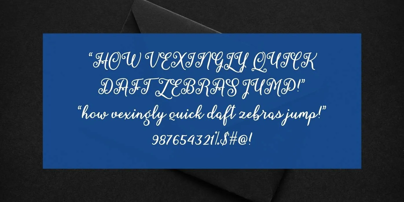 March Calligraphy Font Preview