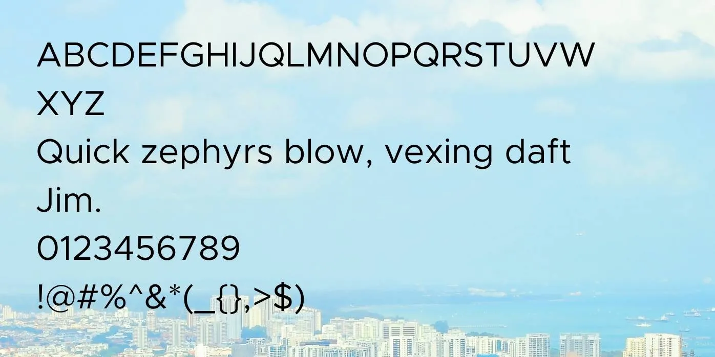 Metropolis Font Preview