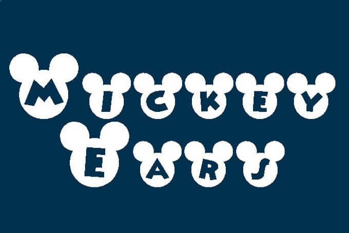Mickey Ears Font Preview