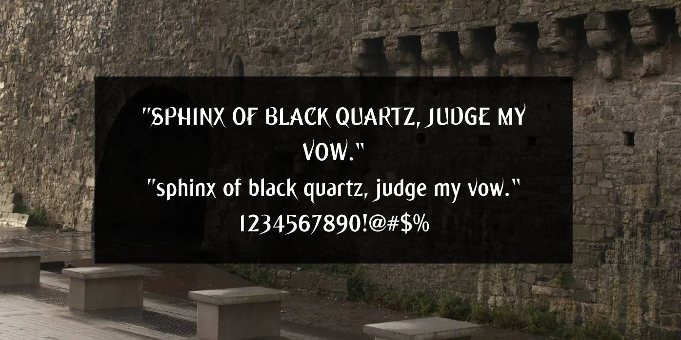 Ming Font Preview