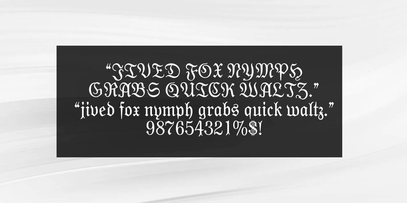 Moderne Fraktur Font Preview
