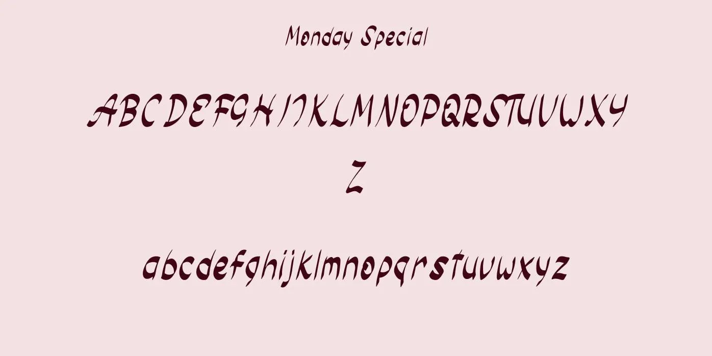 Monday Special Font Preview