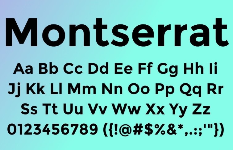 Montserrat Font Preview