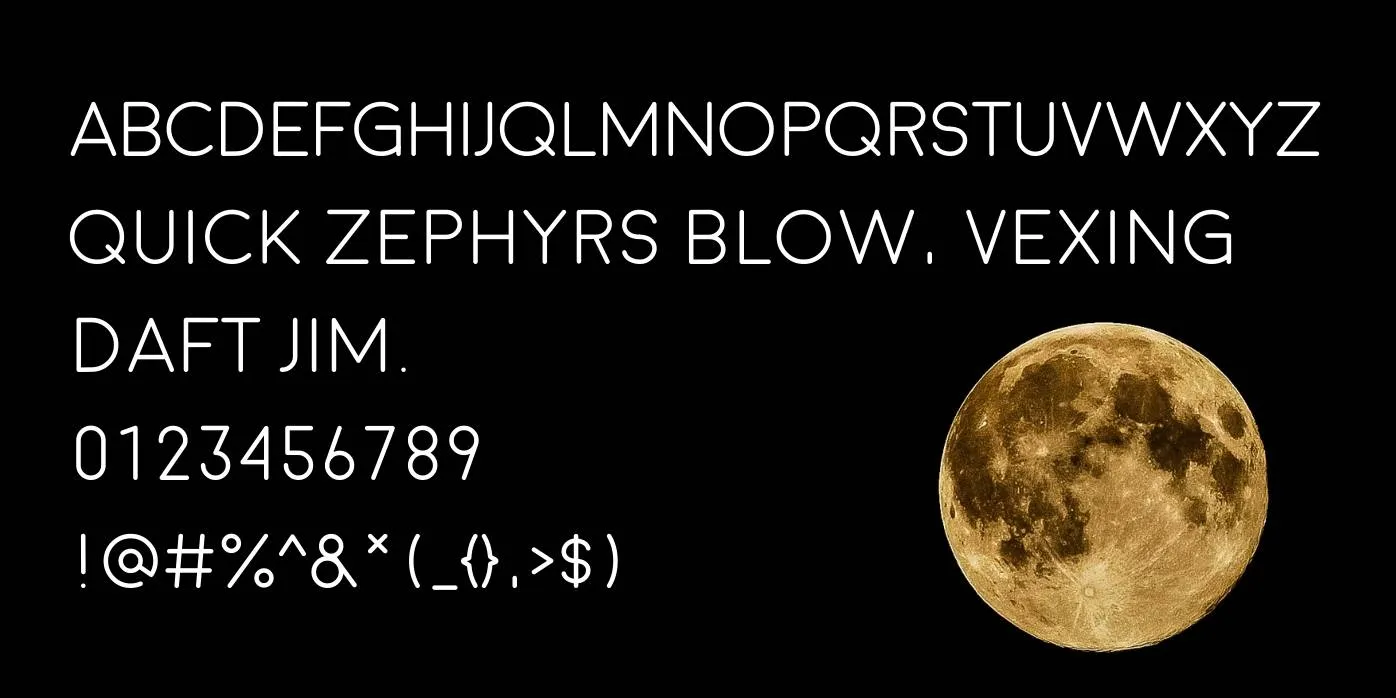 Moon Font Preview
