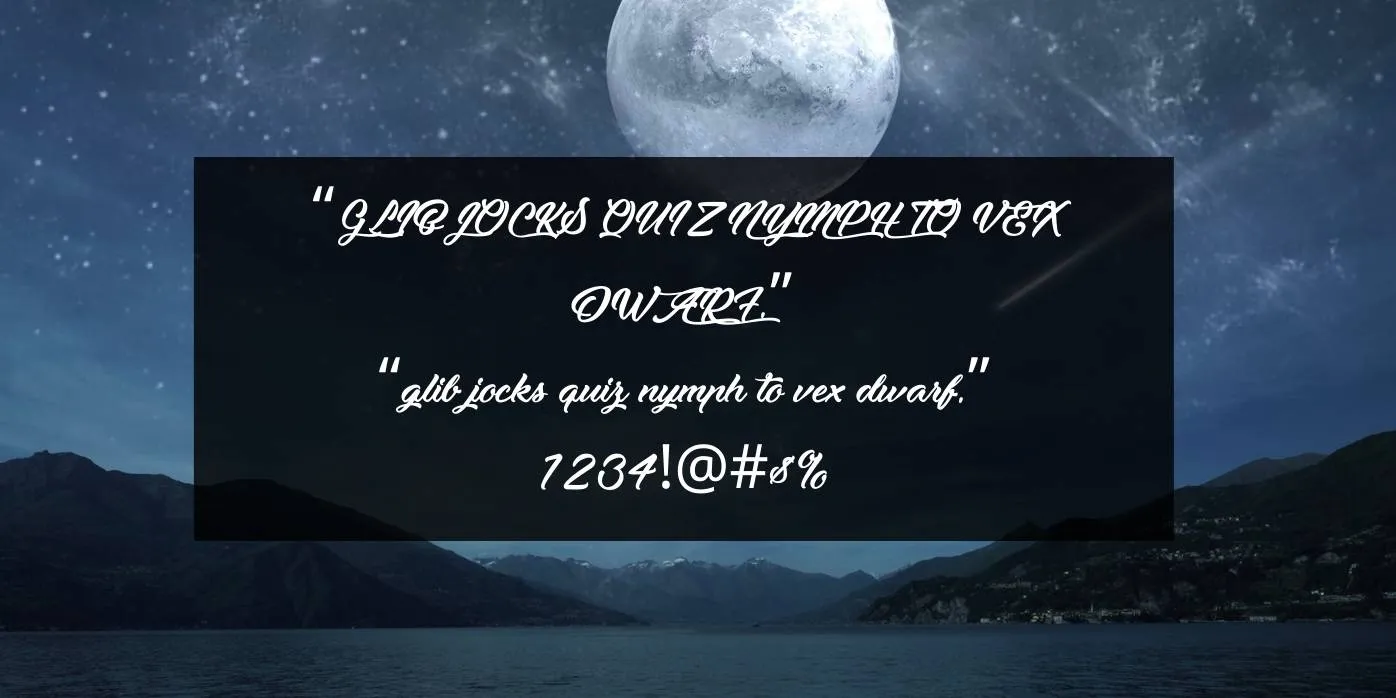 Moonlights on the Beach Font Preview