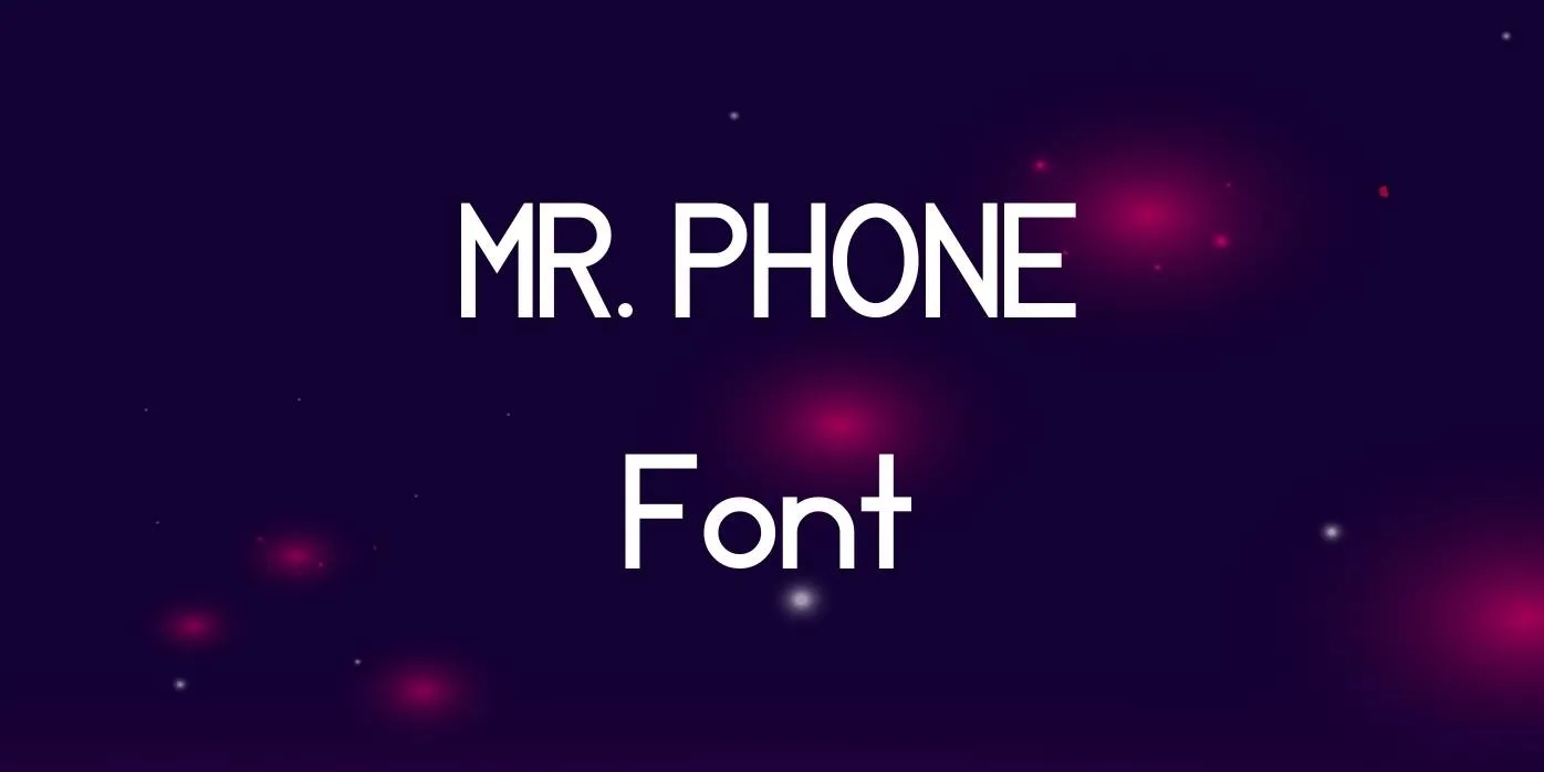 Mr Phone Font
