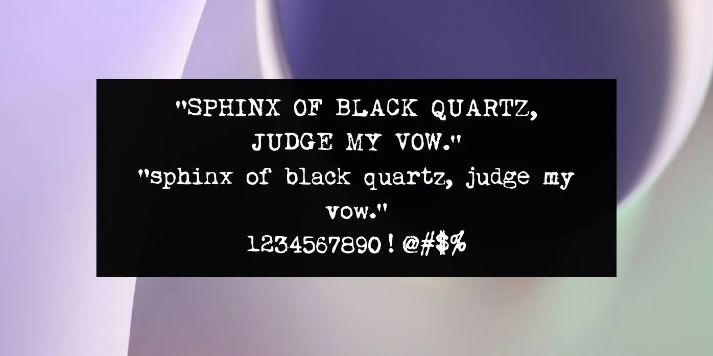 My Underwood Font Preview