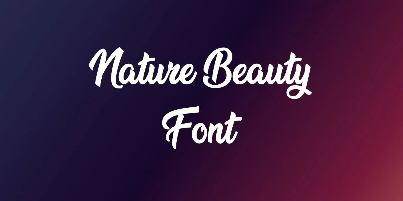 Nature Beauty Font
