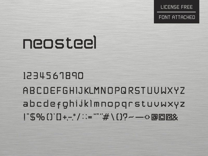 Neosteel Font Preview