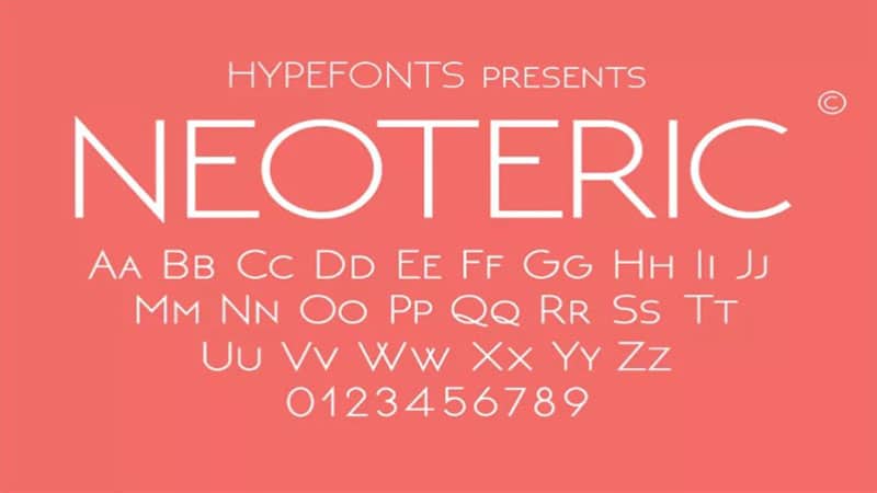 Neoteric Font Preview