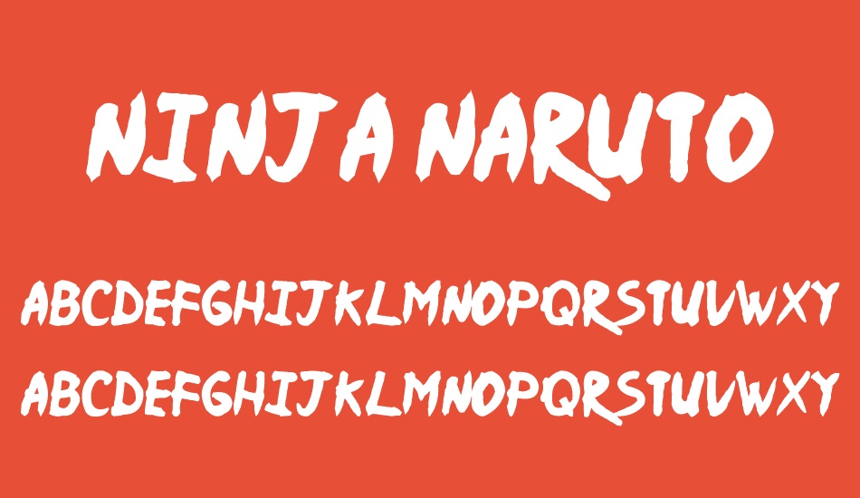 Ninja Naruto Font Preview