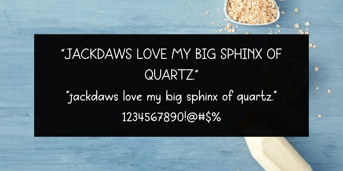Oat Milk Font Preview