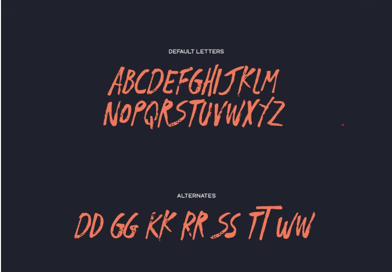 Odachi Brush Font Preview