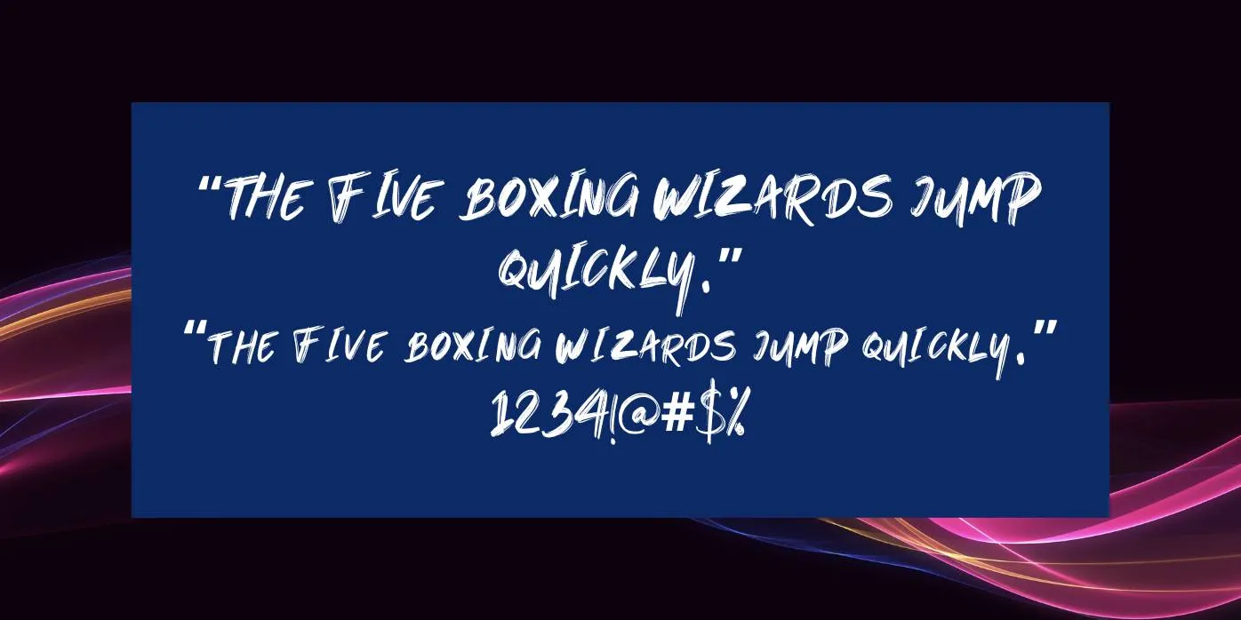On The Way Font Preview