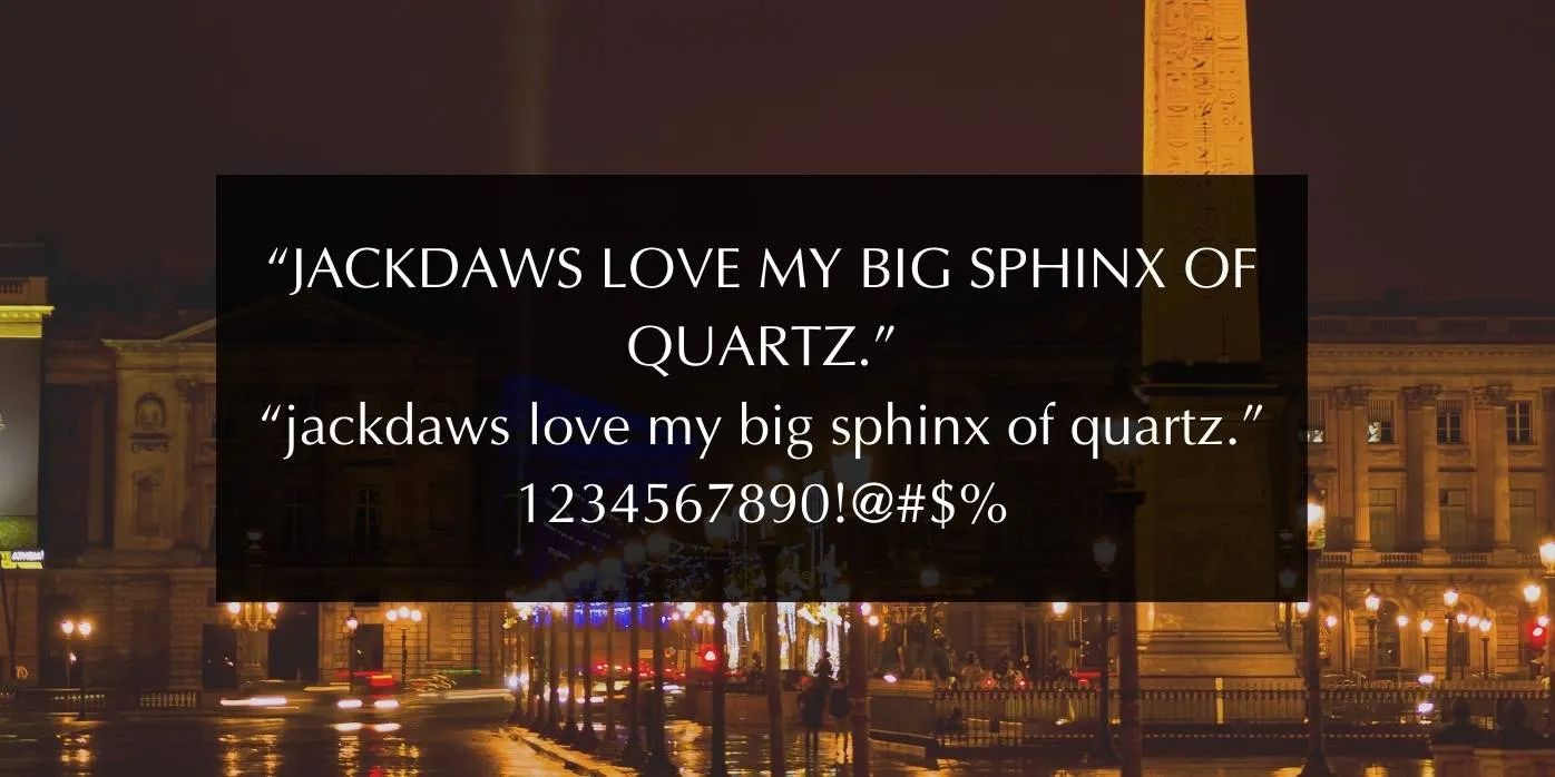 Optima Font Preview