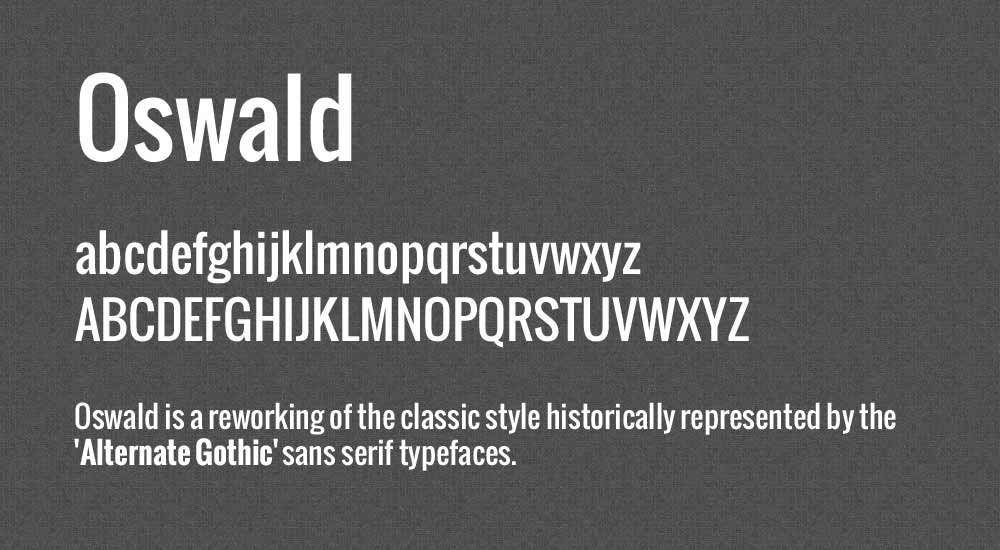 Oswald Font Preview