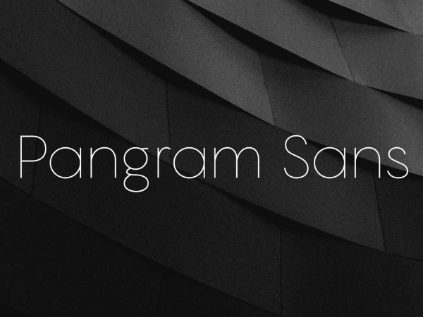 Pangram Sans Font