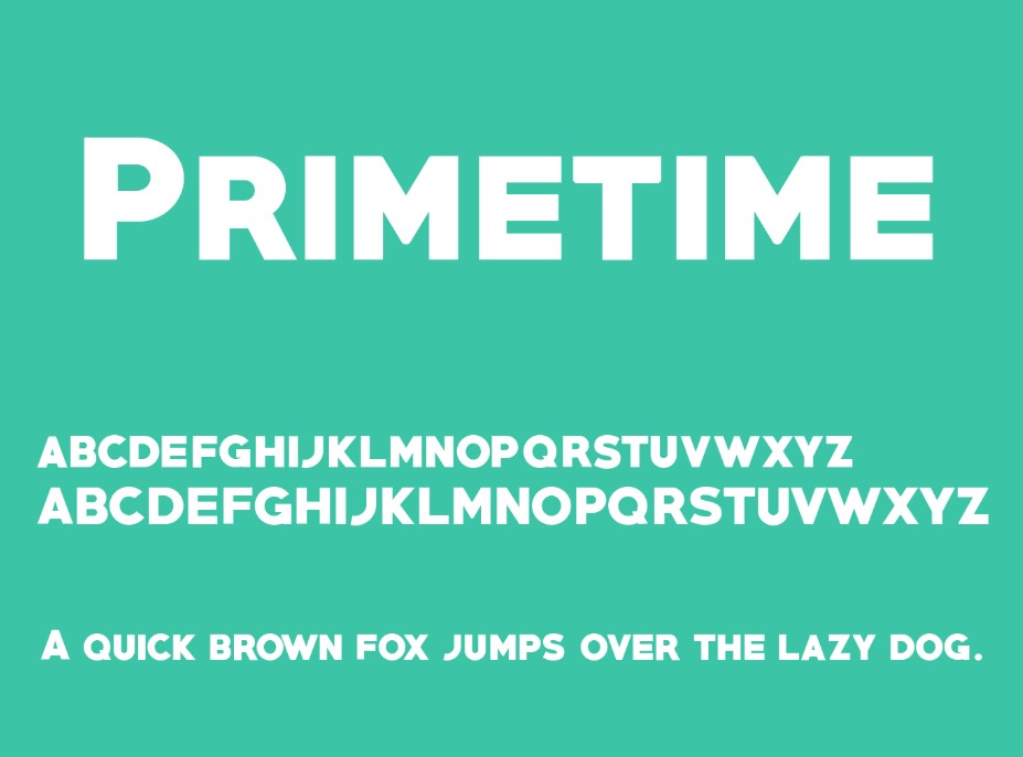Primetime Font Preview