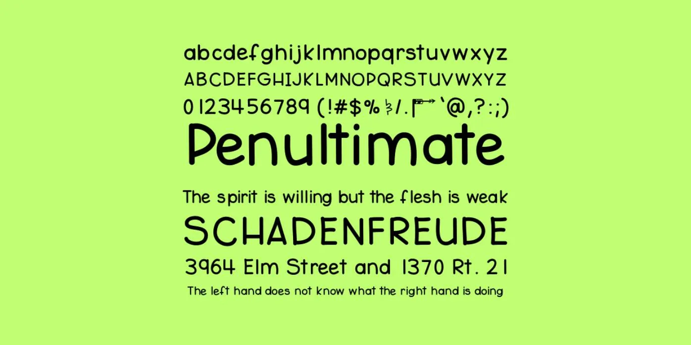 Profeshhh Font Preview