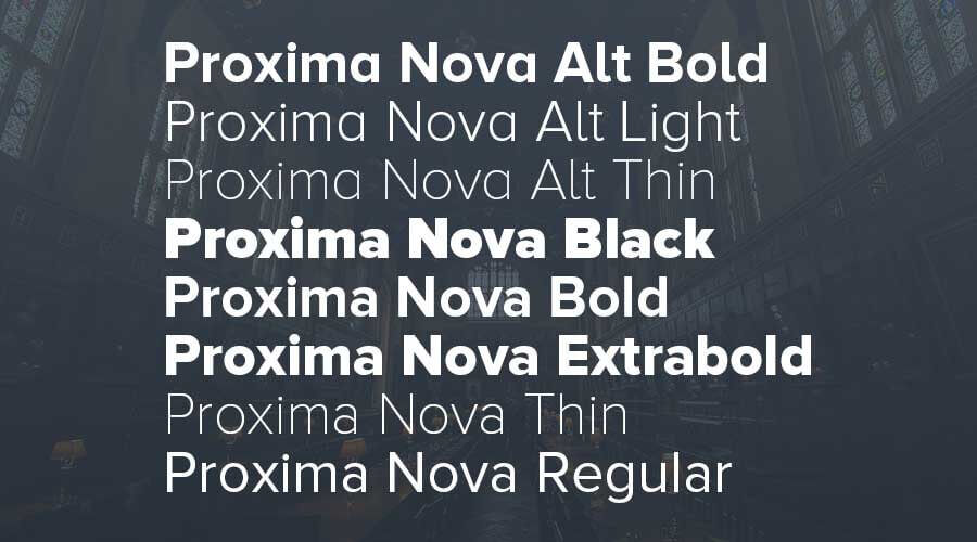 Proxima Nova Font Preview