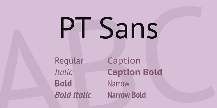Pt Sans Font Preview