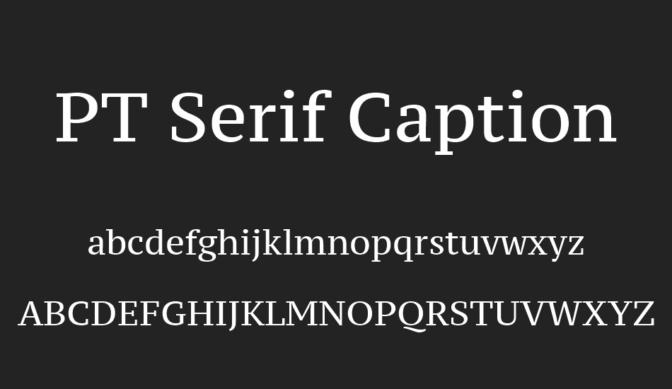 Pt Serif Font Preview