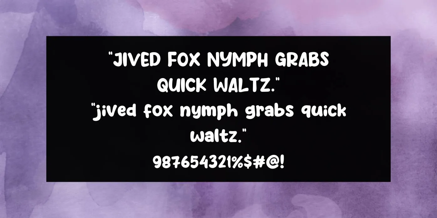 Purple Smile Font Preview