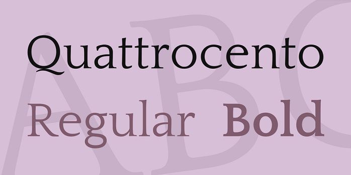 Quattrocento Font Preview