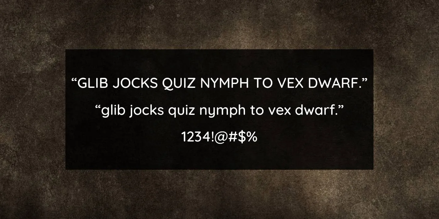 Quicksand Font Preview