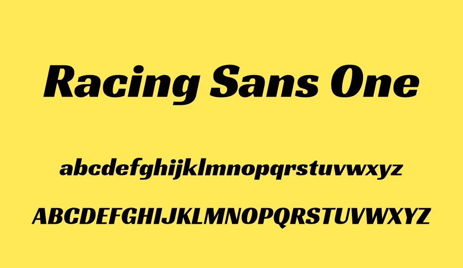 Racing Sans One Font Preview