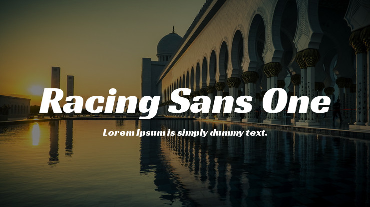 Racing Sans One Font