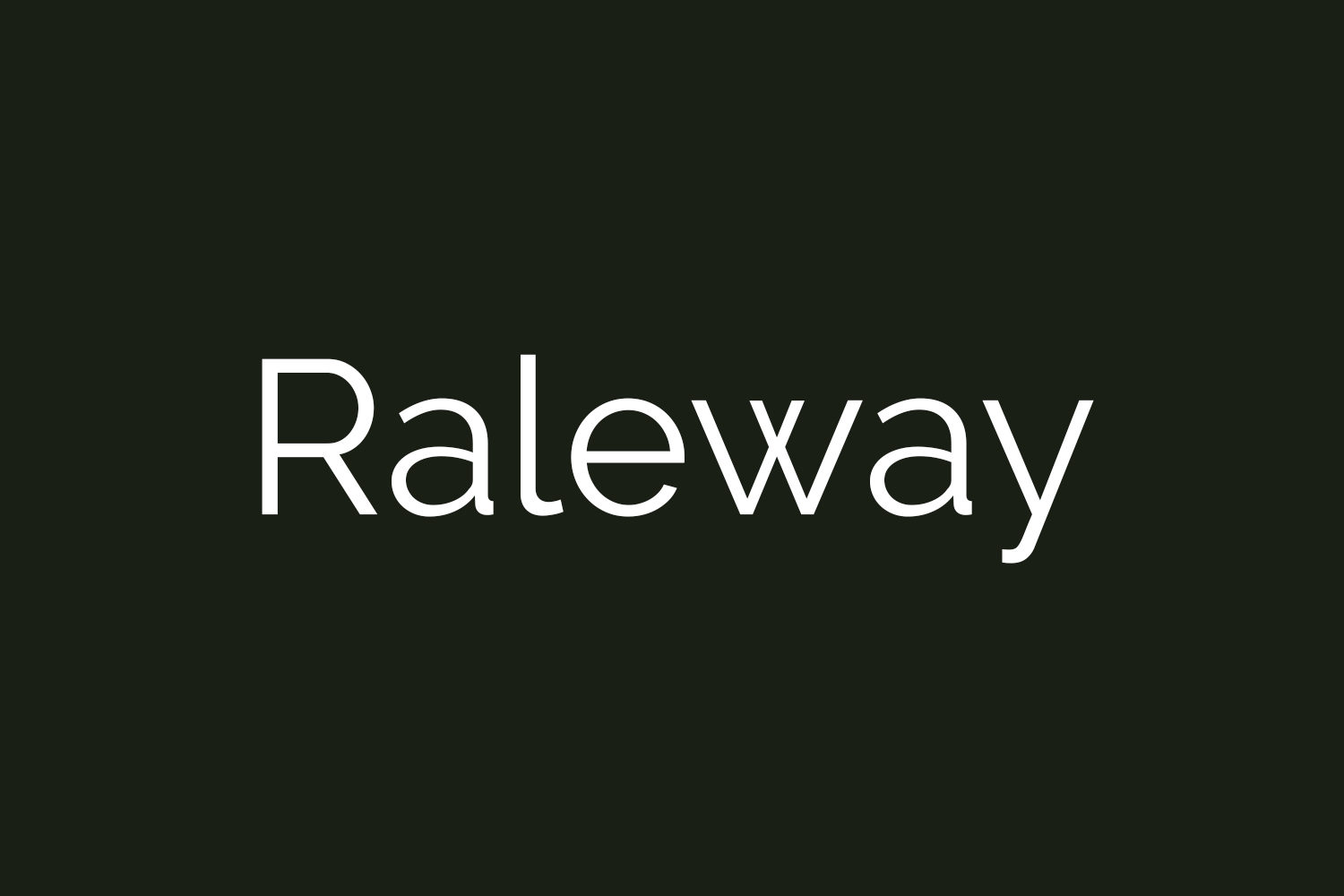 Raleway Font