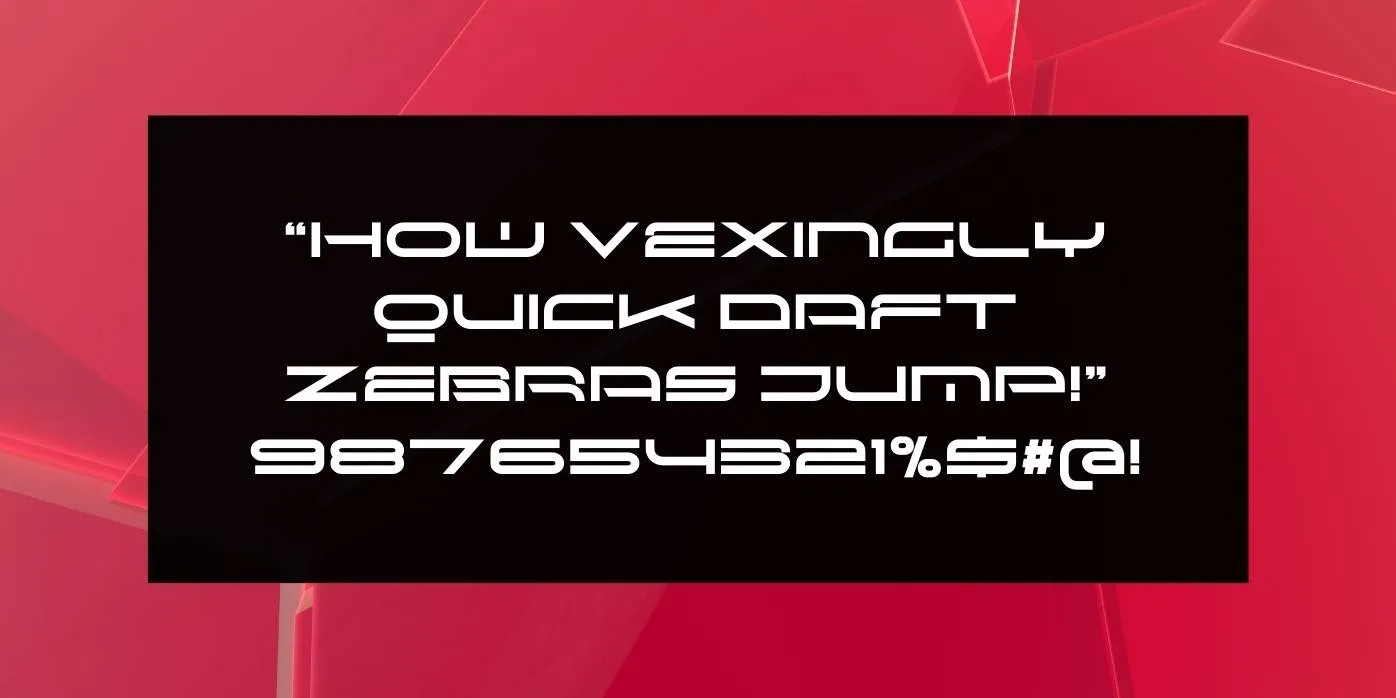 Red Seven Font Preview