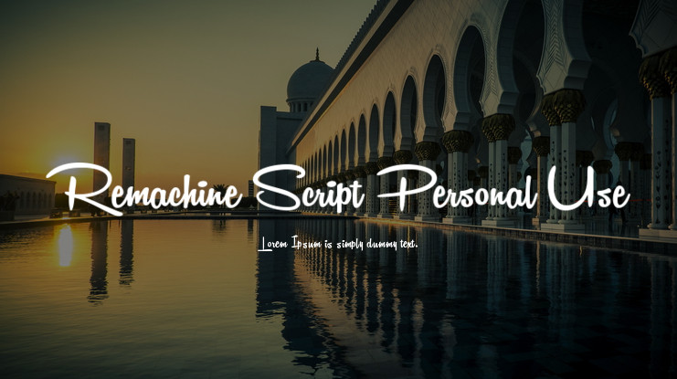 Remachine Script Font