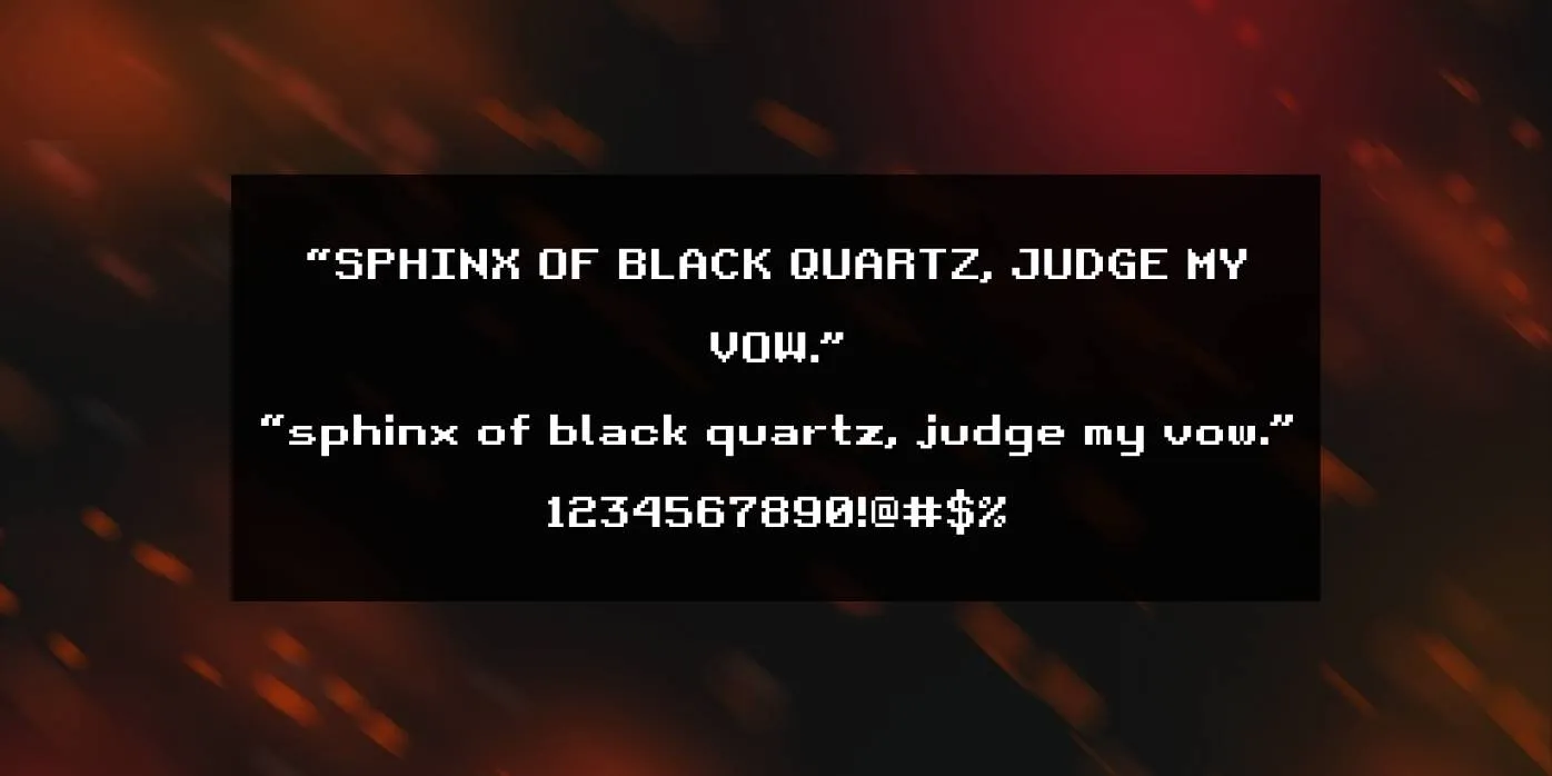 Retro Gaming Font Preview