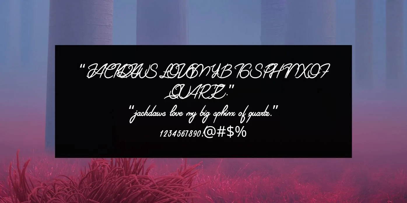Riviera Signature Font Preview