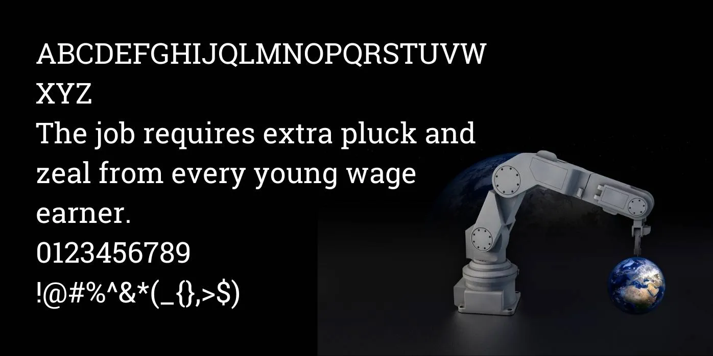 Roboto Slab Font Preview