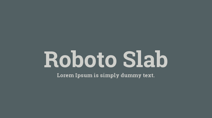 Roboto Slab Font