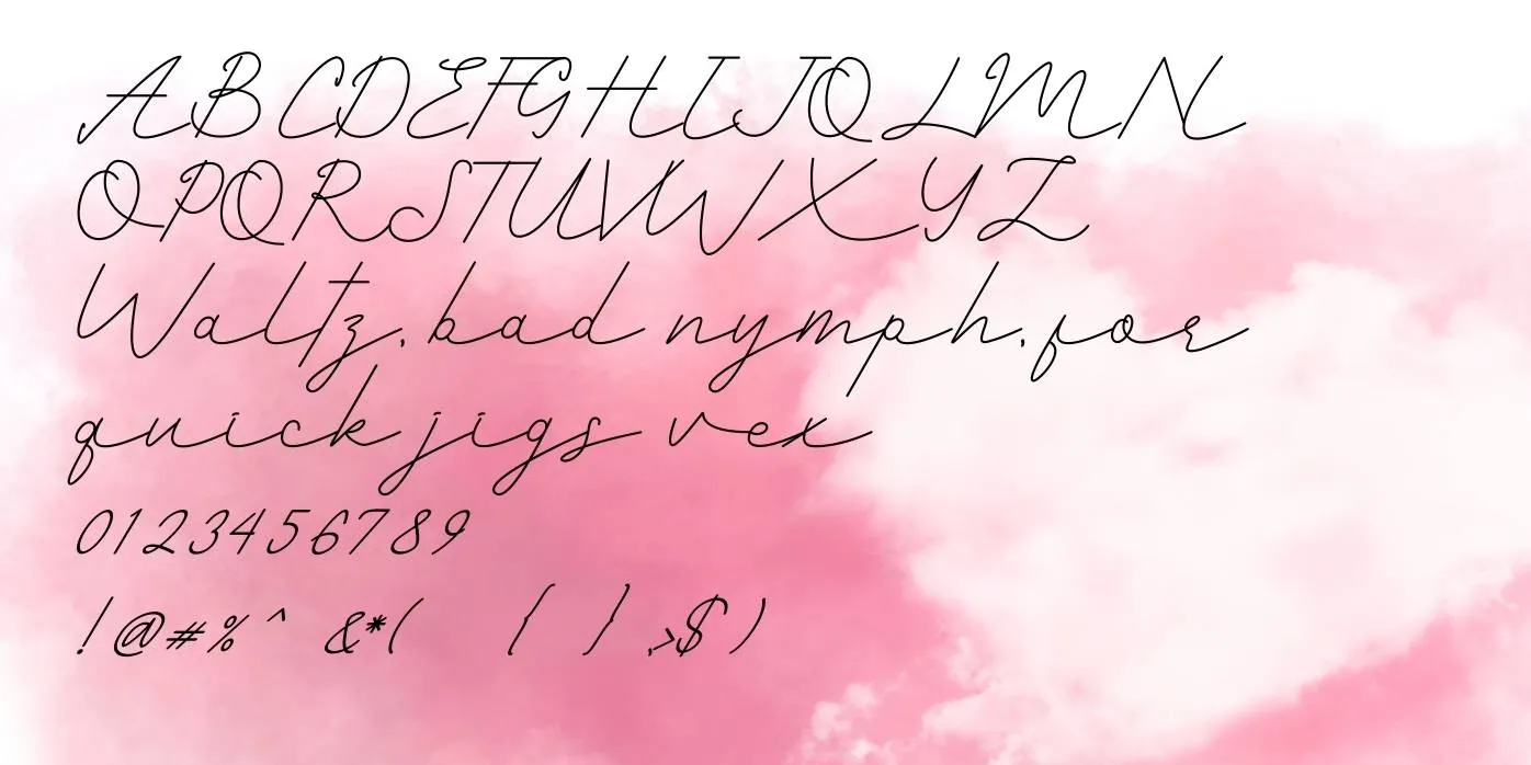 Romantic Font Preview