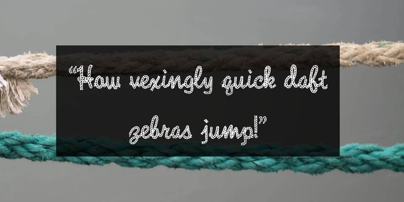 Rope Font Preview