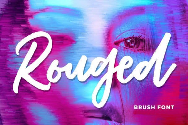 Rouged Brush Font
