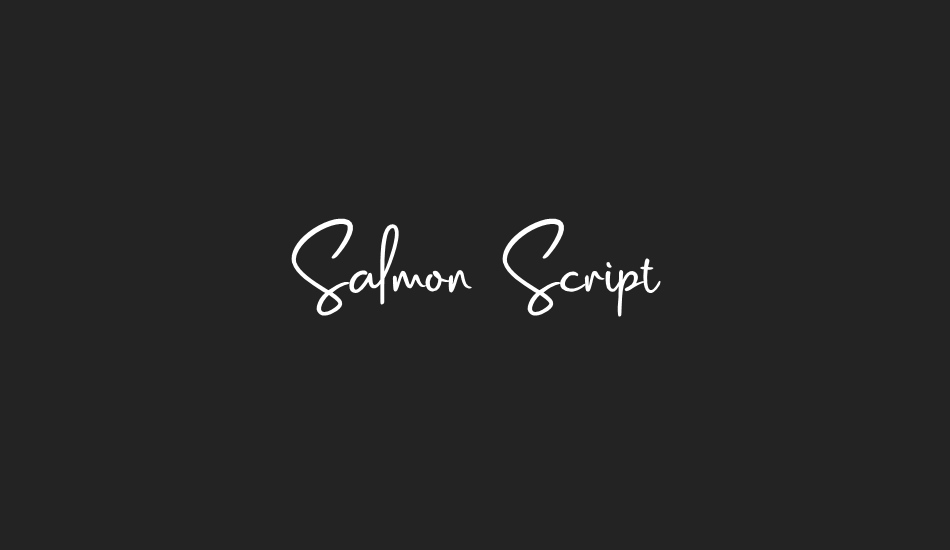 Salmon Script Font