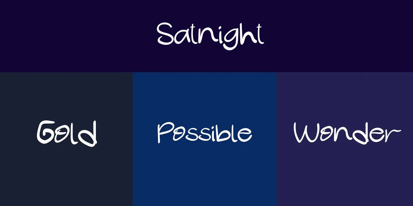 Satnight Font Preview