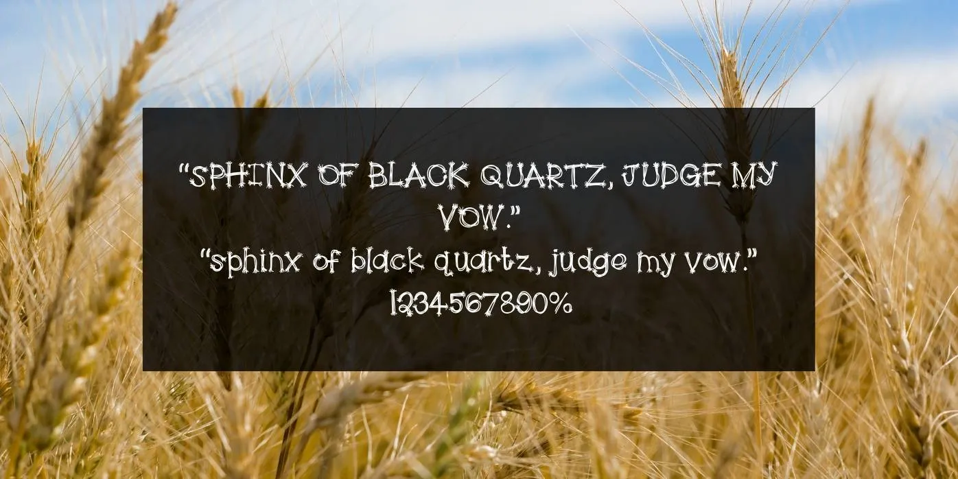 Scarecrow Font Preview