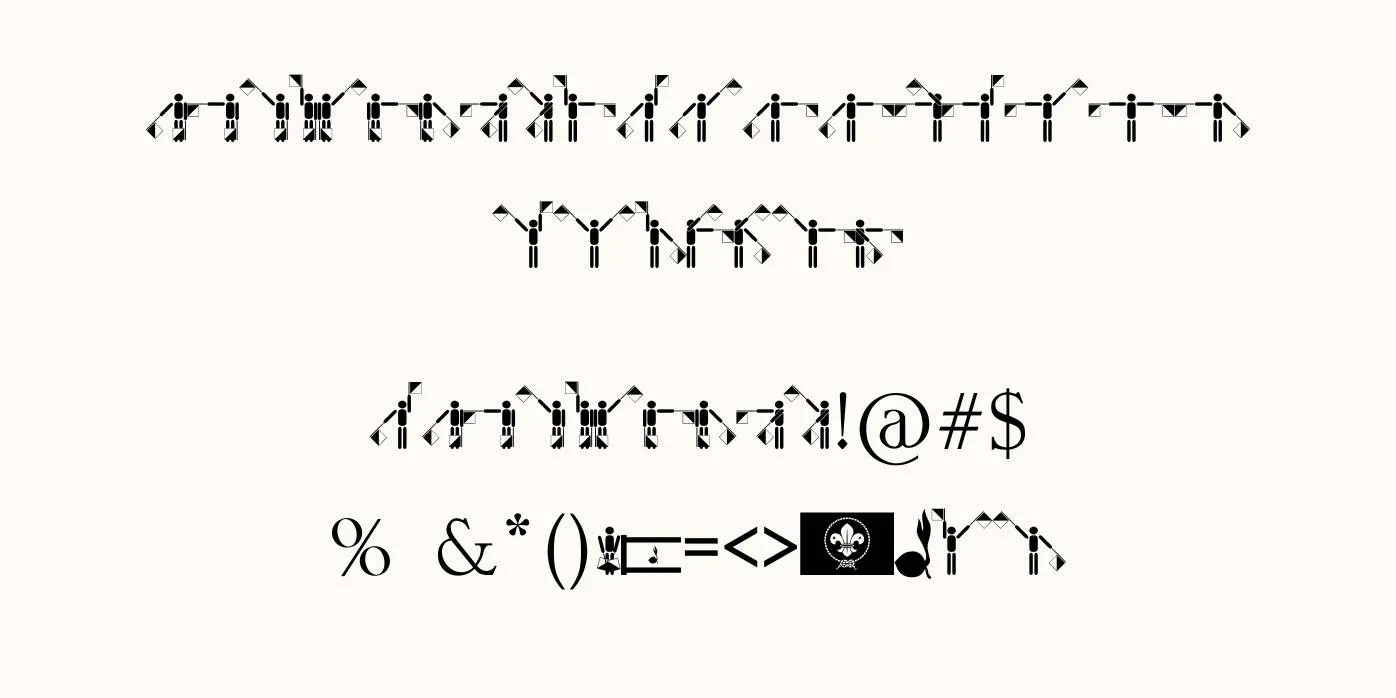 Semaphore Pramuka Font Preview