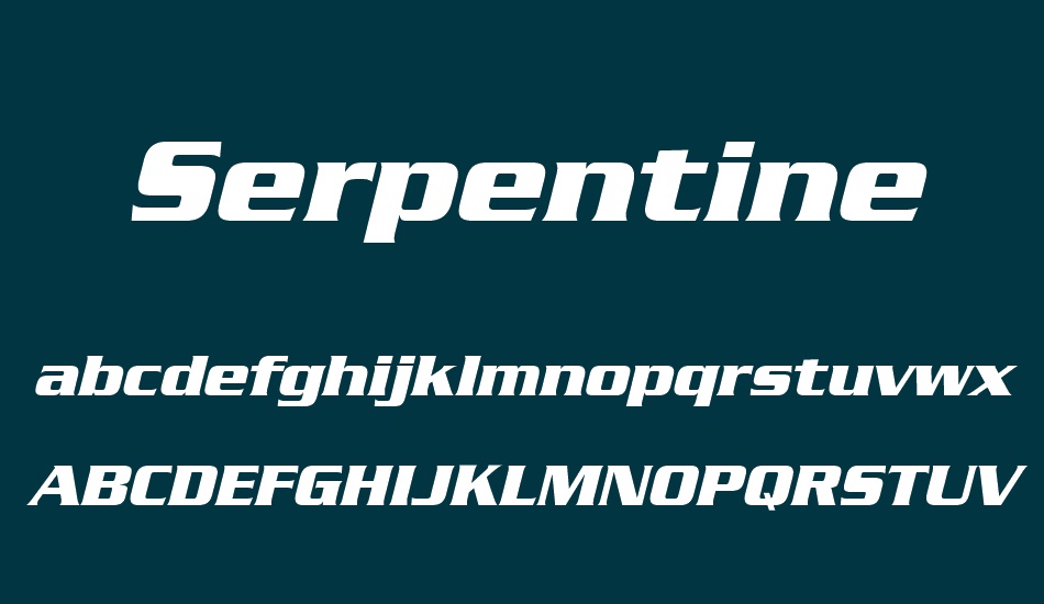 Serpentine Font Preview