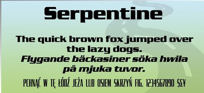 Serpentine Font