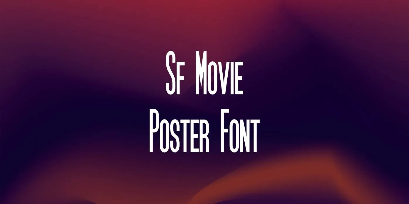 Sf Movie Poster Font