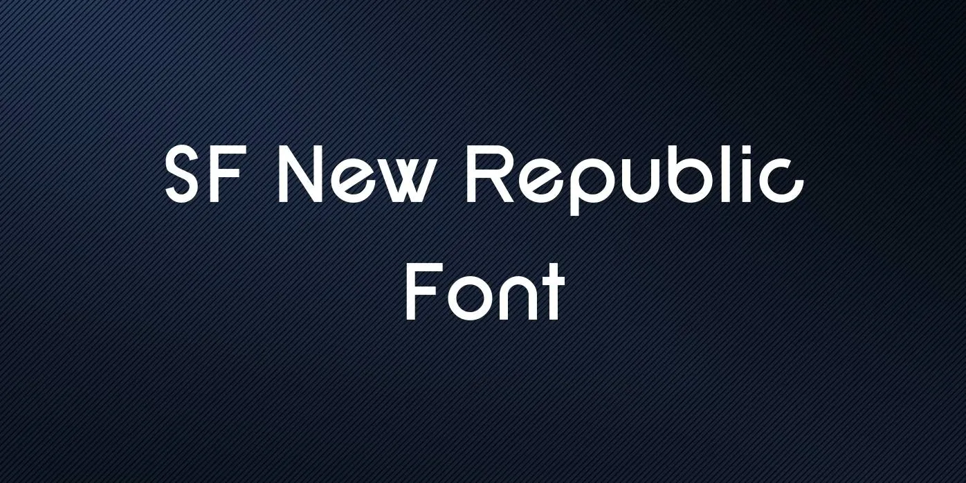 Sf New Republic Font